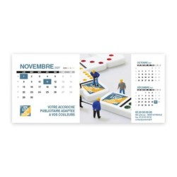 Calendrier chevalet support de téléphone Supra (22,8x10,3cm)  - Logo intégré Miniature
