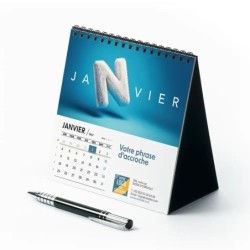 Calendrier chevalet carré (15x15 cm) personnalisé - Typomix