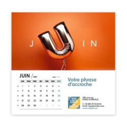 Calendrier chevalet carré (15x15 cm) personnalisé - Typomix