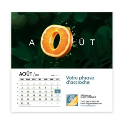 Calendrier chevalet carré (15x15 cm) personnalisé - Typomix