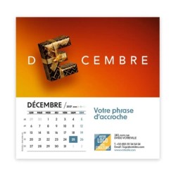 Calendrier chevalet carré (15x15 cm) personnalisé - Typomix
