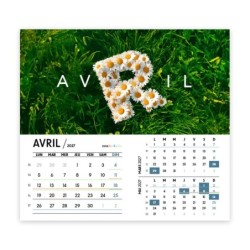 Calendrier chevalet intégral (15x18 cm) personnalisé - Typomix