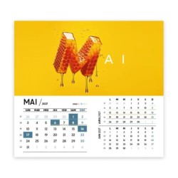 Calendrier chevalet intégral (15x18 cm) personnalisé - Typomix
