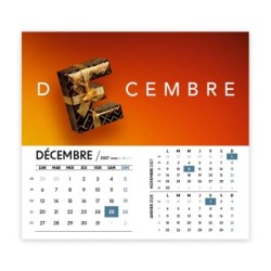 Calendrier chevalet intégral (15x18 cm) personnalisé - Typomix