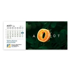 Calendrier chevalet horizontal (23x10 cm) personnalisé - Typomix