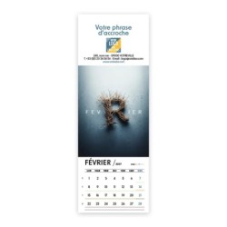 Calendrier chevalet vertical (7,5x21 cm) personnalisé - Typomix