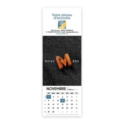 Calendrier chevalet vertical (7,5x21 cm) personnalisé - Typomix
