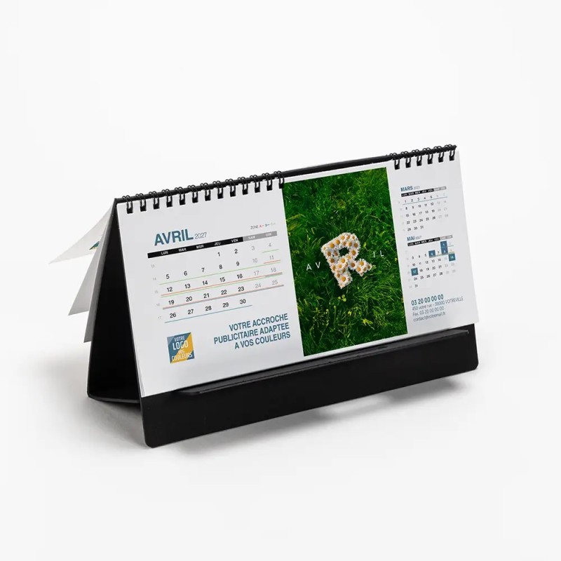 Calendrier chevalet support de téléphone Supra (22,8x10,3 cm) - Typomix