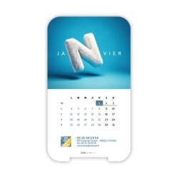 Calendrier support téléphone personnalisé - Visiocal  Typomix
