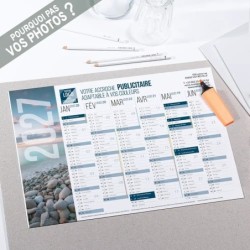 Calendrier bancaire A3 souple personnalisé - Grand visuel