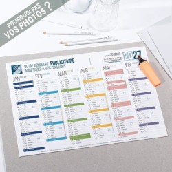 Calendrier bancaire A3 souple personnalisé - Coloré