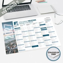 Calendrier bancaire A3 rigide personnalisé - Grand visuel