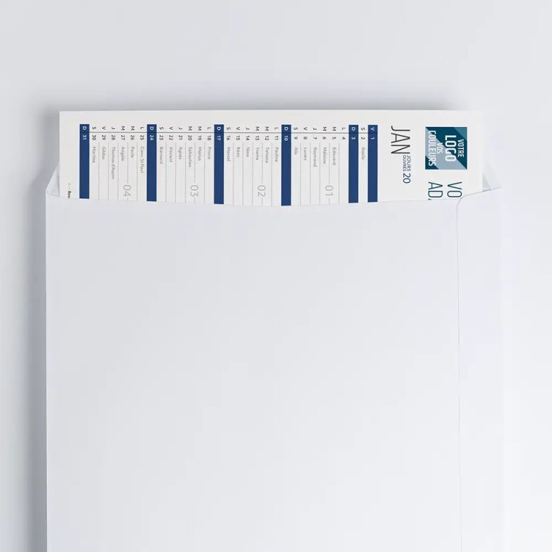Calendrier bancaire A4 souple personnalisé - Coloré