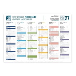 Calendrier bancaire A5 souple personnalisé - Coloré