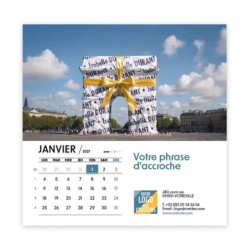 Calendrier chevalet carré (15x15 cm) personnalisé - nominatif nom monument