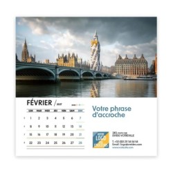 Calendrier chevalet carré (15x15 cm) personnalisé - nominatif nom monument