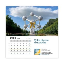 Calendrier chevalet carré (15x15 cm) personnalisé - nominatif nom monument