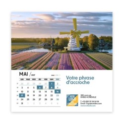Calendrier chevalet carré (15x15 cm) personnalisé - nominatif nom monument