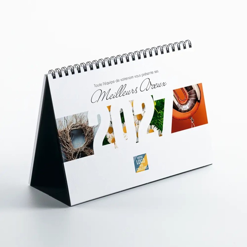 Calendrier chevalet A5 (21x15 cm) personnalisé - Typomix