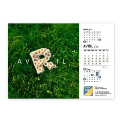 Calendrier chevalet A5 (21x15 cm) personnalisé - Typomix