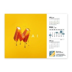 Calendrier chevalet A5 (21x15 cm) personnalisé - Typomix