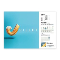 Calendrier chevalet A5 (21x15 cm) personnalisé - Typomix