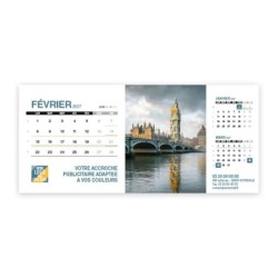 Calendrier chevalet support de téléphone Supra (22,8x10,3cm)  - Logo intégré Emballage