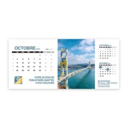 Calendrier chevalet support de téléphone Supra (22,8x10,3cm)  - Logo intégré Emballage