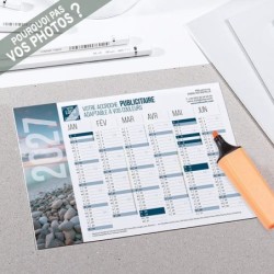 Calendrier bancaire A5 souple personnalisé - Grand visuel