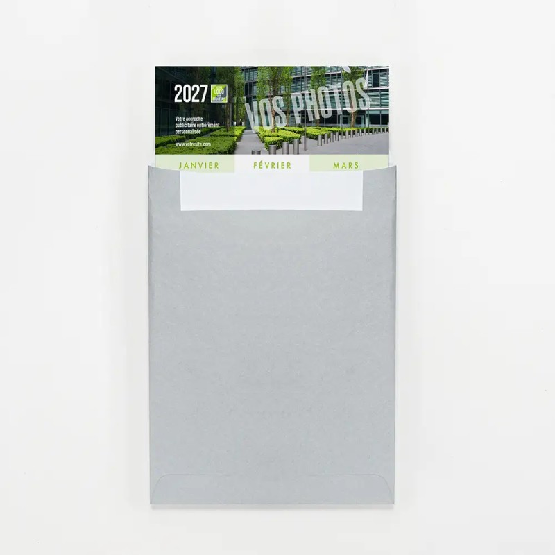 Calendrier chevalet vertical (21x7,5 cm) personnalisé - économique