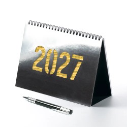 Calendrier chevalet A5 luxe miroir (21x15 cm) personnalisé - Vos photos