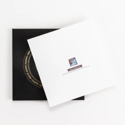 Carte de vœux personnalisée étui noir avec dorure - Hématite