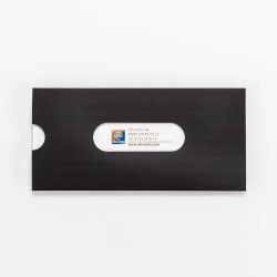 Carte de vœux personnalisée étui noir à hublots