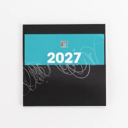 Carte de vœux personnalisée étui noir avec dorure - Symphonie