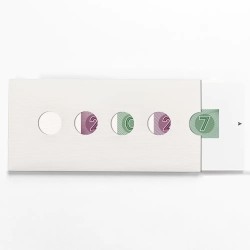 Carte de vœux personnalisée étui blanc à hublots