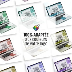 Carte de vœux personnalisée forme ordinateur - Votre site