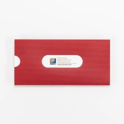 Carte de vœux personnalisée étui rouge à hublots