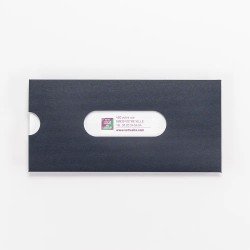 Carte de vœux personnalisée étui bleu à hublots
