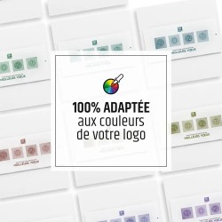 Carte de vœux personnalisée étui bleu à hublots
