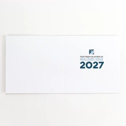 Carte de vœux carrée personnalisée dorure - Platine