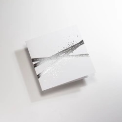 Carte de vœux carrée personnalisée dorure - Cobalt
