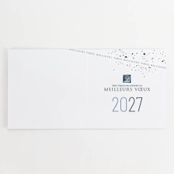 Carte de vœux carrée personnalisée dorure - Cobalt