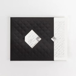 Carte de vœux personnalisée étui noir avec dorure - Agate