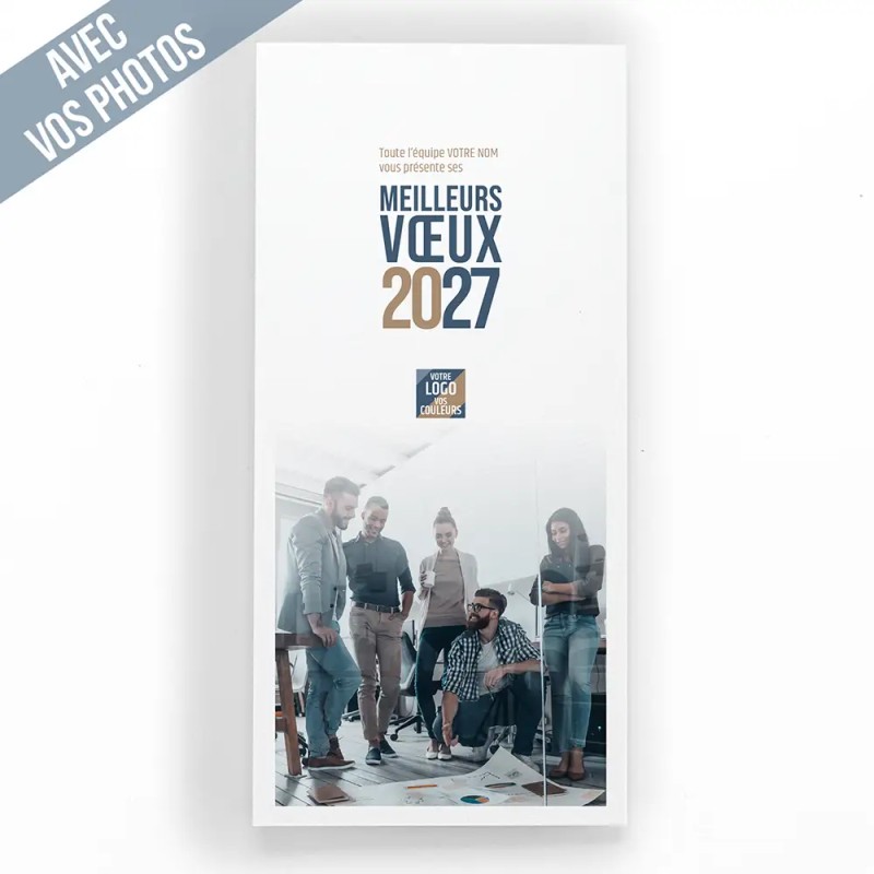 Carte de vœux personnalisée photo verticale - Gamma