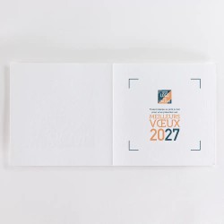 Carte de vœux carrée personnalisée dorure - Typo