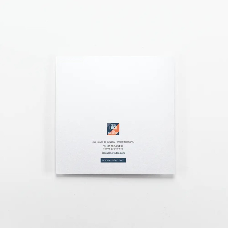Carte de vœux carrée personnalisée dorure - Typo