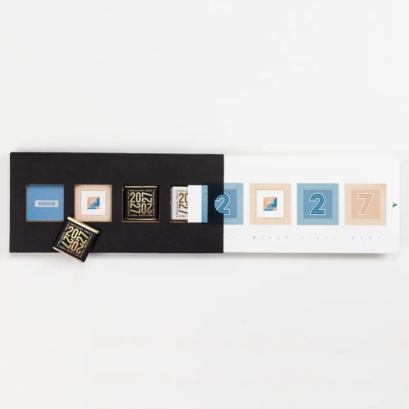 Boîte personnalisée avec chocolats - QuatroPlus