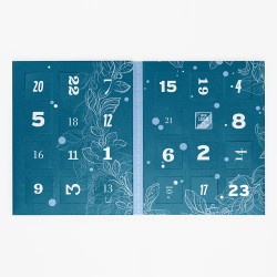 Calendrier de l'avent personnalisé carrés de chocolat - Book Solstice nuit