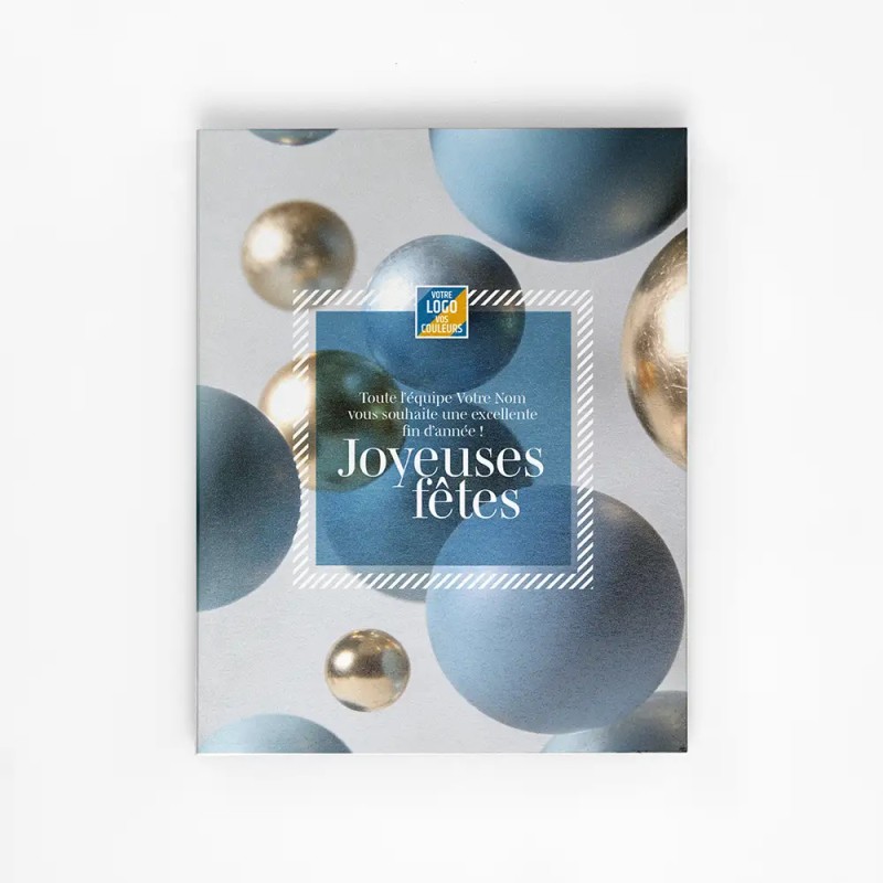 Calendrier de l'avent personnalisé carrés de chocolat - Book Equilibre