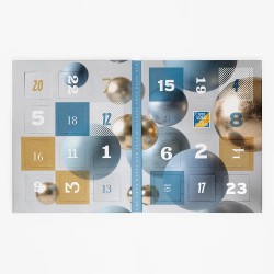 Calendrier de l'avent personnalisé carrés de chocolat - Book Equilibre